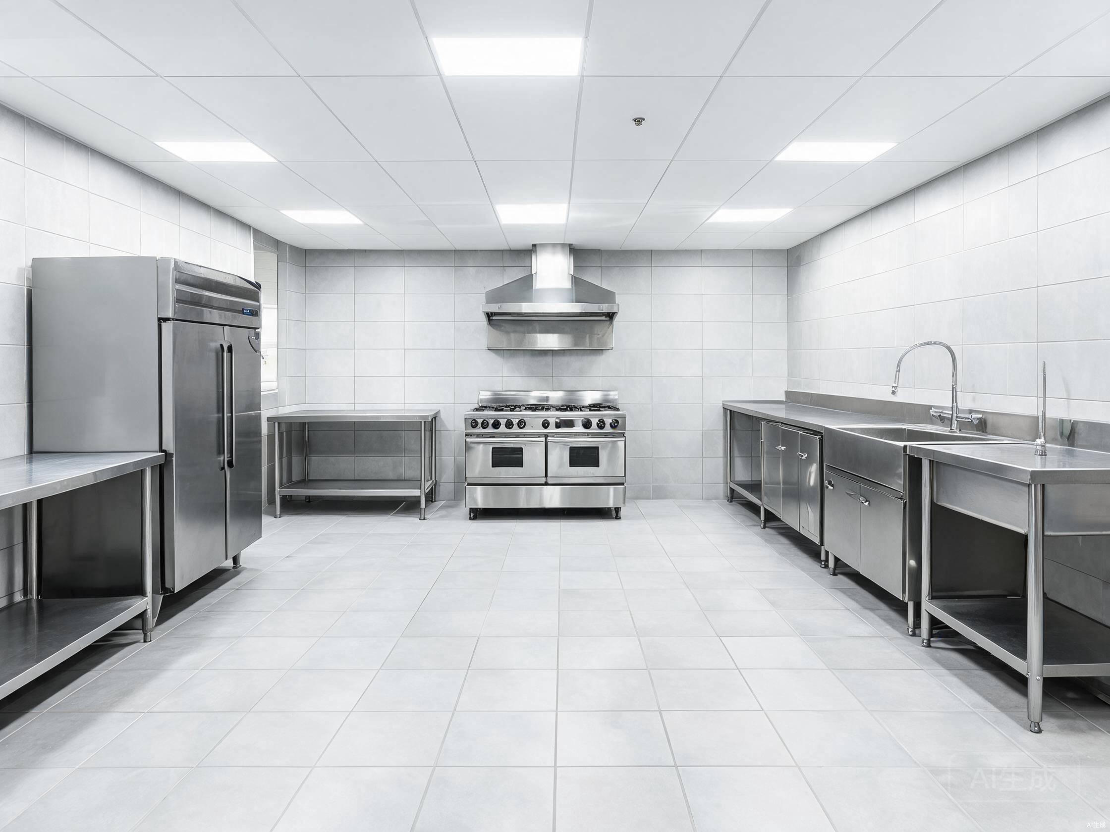 Commercial kitchen tiling